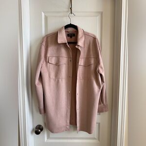 Truth by Republic pink suede shacket L